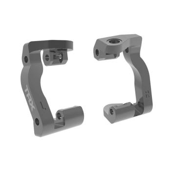 Caster blocks (c-hubs), left & right  6061-T6 Alu gray