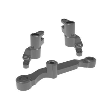 Steering bellcranks Mini Maxx 6061-T6 Alu gray