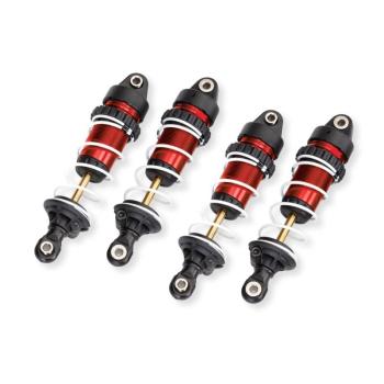 Aluminum GTR Shocks with springs, red (4)