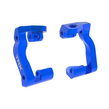 Caster blocks (c-hubs), left & right  6061-T6 Alu blue