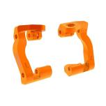 Caster blocks (c-hubs), left & right  6061-T6 Alu orange