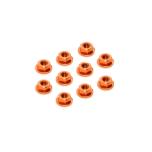 Xray Alu Nut M4 with Serrated Flange - Orange (10)