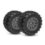 Tires & wheels, assembled (charcoal gray wheels), Sledgehammer tires (front) (2)