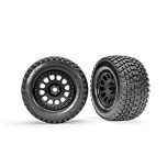 Tires & wheels, assembled, glued (XRT® Race black wheels, Gravix® tires, foam inserts) (left & right)